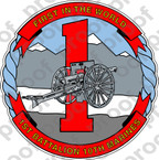 STICKER USMC UNIT   1ST BATTALION 10TH MARINE REGIMENT v2   ooo   LISC#20187