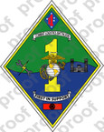STICKER USMC UNIT   1ST MARINE COMBAT LOGISTICS Av2   ooo   LISC#20187
