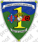 STICKER USMC UNIT   1ST MARINE COMBAT LOGISTICS Bv2   ooo   LISC#20187