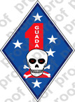 STICKER USMC UNIT   1ST MARINE CORPS DIVISION LRRP   ooo   LISC#20187