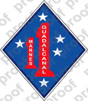 STICKER USMC UNIT   1ST MARINE DIVISION B   ooo   LISC#20187