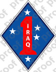 STICKER USMC UNIT   1ST MARINE DIVISION IRAQ COL   ooo   LISC#20187