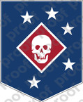 STICKER USMC UNIT   1ST MARINE RAIDER REGIMENT   ooo   LISC#20187