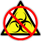 STICKER ATTITUDE NO BIO HAZARD