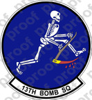 STICKER USAF 13TH BOMB SQUADRON