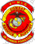 STICKER USMC UNIT   4TH MARINE LOGISTICS GROUP MLG ooo Lisc#20187