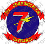 STICKER USMC UNIT   7TH COMMUNICATIONS BATTALION ooo Lisc#20187