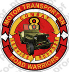 STICKER USMC UNIT   8TH Motor Transport Battalion A ooo Lisc#20187