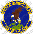 STICKER USAF UNIT  633 Contracting Squadron Emblem