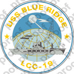STICKER USN US NAVY LCC 19 USS BLUE RIDGE
