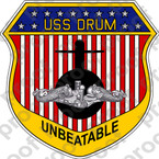 STICKER USN SSN 677 USS DRUM
