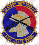 STICKER VET USAF HONOR GUARD A