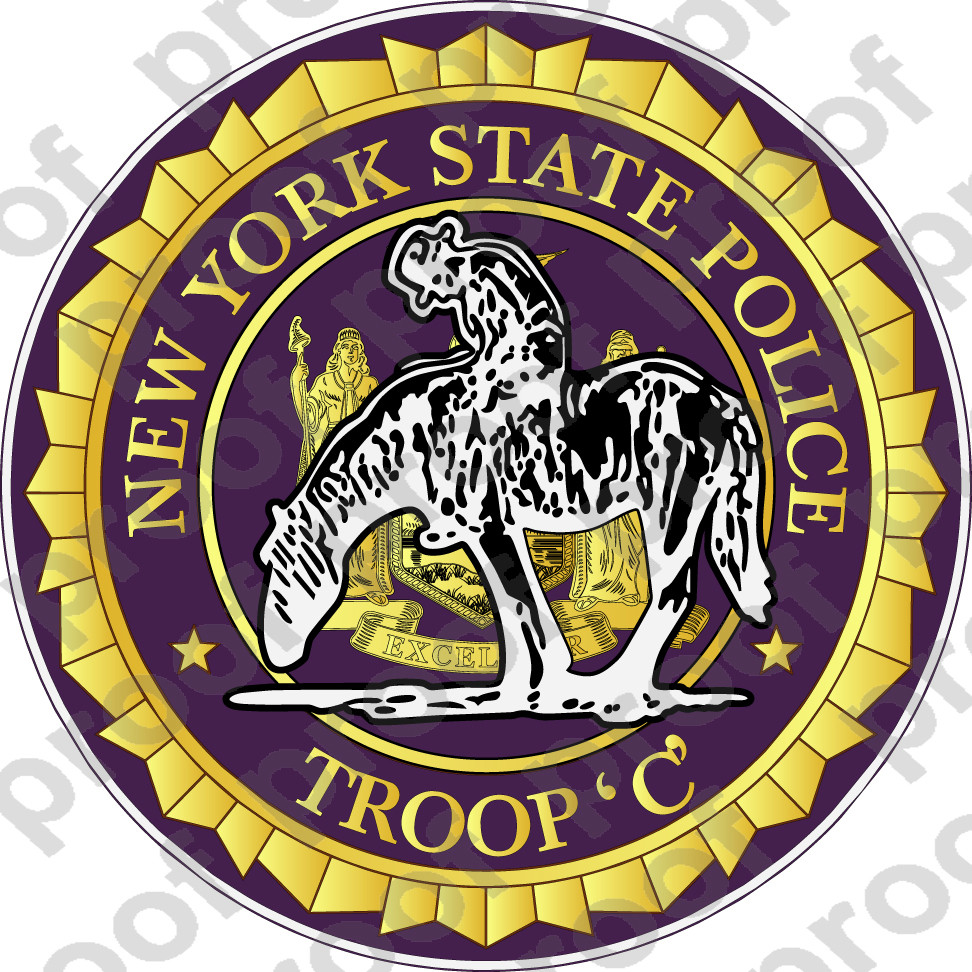 STICKER CIVIL NEW YORK STATE POLICE TROOP C M.C. Graphic Decals