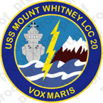 STICKER USN US NAVY LCC 20 USS MOUNT WHITNEY A