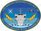 STICKER USN US NAVY LCC 20 USS MOUNT WHITNEY B