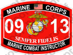 STICKER USMC MOS 0913 MARINE COMBAT INSTRUCTOR ooo USMC Lisc No 20187
