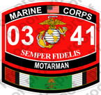 STICKER USMC MOS 0341 MOTARMAN KUWAIT ooo USMC Lisc No 20187