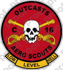 STICKER ARMY 16TH REGIMENT AERO SCOUTS C TROOP