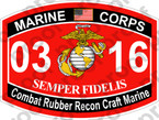 STICKER USMC MOS 0316 Combat Rubber Recon Craft Marine   ooo   USMC Lisc 20187