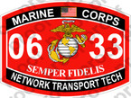 STICKER USMC MOS 0633 NETWORK TRANSPORT TECH   ooo   USMC Lisc 20187