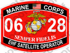 STICKER USMC MOS 0628 EHF SATELLITE OPERATOR   ooo   USMC Lisc 20187