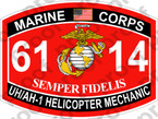STICKER USMC MOS 6114 UHAH1 HELICOPTER MECHANIC   ooo   USMC Lisc 20187