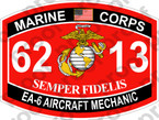STICKER USMC MOS EA6 AIRCRAFT MECHANIC   ooo   USMC Lisc 20187