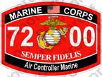 STICKER USMC MOS 7200 AIR CONTROLLER MARINE   ooo   USMC Lisc 20187