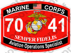 STICKER USMC MOS 7041 Aviation Operations Specialist   ooo   USMC Lisc 20187