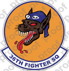 STICKER USAF 36TH FIGHTER SQUADRON B