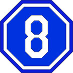 US ARMY UNIT 8TH CORPS SHIELD STICKER