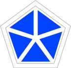 STICKERS US ARMY UNIT 5TH CORPS SHIELD