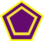 STICKERS US ARMY UNIT 55TH INFINFANTRY DIV SHIELD COL