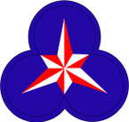 STICKERS US ARMY UNIT 36th CORPS SHIELD