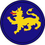 STICKERS US ARMY UNIT 157TH INFANTRY DIV SHIELD COL