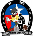 STICKER USN VF 202 FIGHTER SQUADRON AMIGO