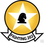 STICKER USN VF 202 FIGHTER SQUADRON