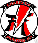 STICKER USN VF 161 FIGHTER SQUADRON CHARGERS