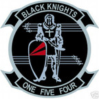 STICKER USN VF 154 FIGHTER SQUADRON BLACK KNIGHTS