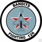 STICKER USN VF 126 FIGHTER SQUADRON BANDITS
