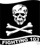 STICKER USN VF 103 FIGHTER SQUADRON JOLLY ROGER