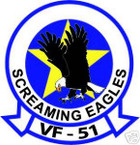 STICKER USN VF  51 FIGHTER SQUADRON SCREAMING EAGLES