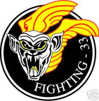 STICKER USN VF  33 FIGHTER SQUADRON FIGHTING
