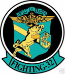 STICKER USN VF  32 FIGHTER SQUADRON FIGHTING