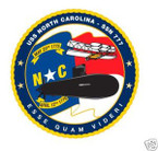 STICKER USN US NAVY SSN 777 USS NORTH CAROLINA