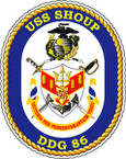 STICKER USN US NAVY DDG 86 USS SHOUP