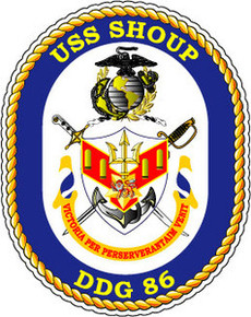 STICKER USN US NAVY DDG 86 USS SHOUP - M.C. Graphic Decals