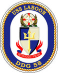 STICKER USN US NAVY DDG 58 USS LABOON