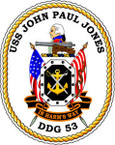 STICKER USN US NAVY DDG 53 USS JOHN PAUL JONES