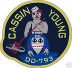 STICKER USN US NAVY DD-793 USS CASSIN YOUNG